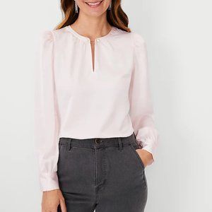 NWT Ann Taylor Classic Pearl Silk Top